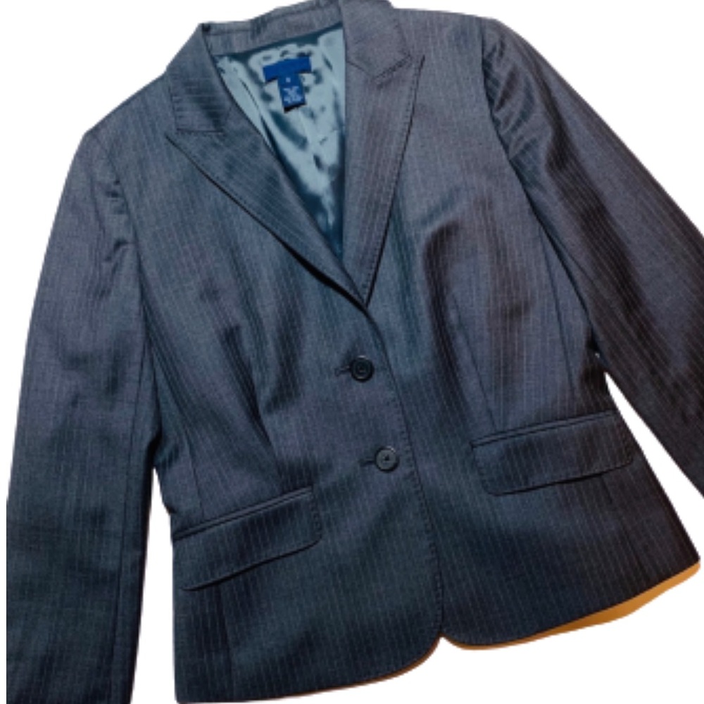 J Crew grey pinstripe blazer, size 8